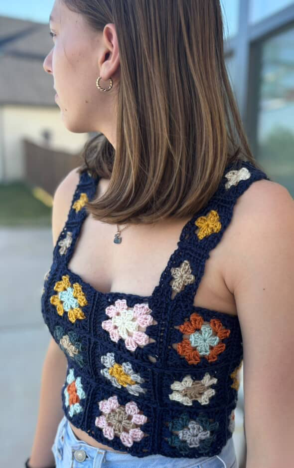 PDF | Crochet Granny Square Crop Top Pattern