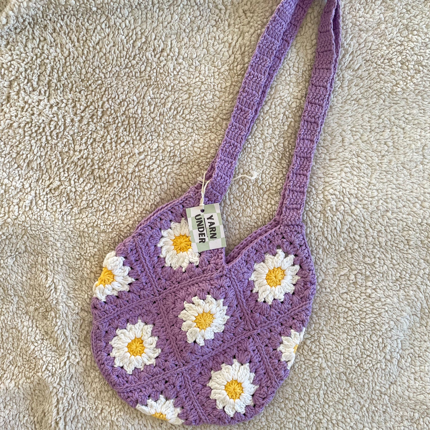 Crochet Daisy Bag in Purple