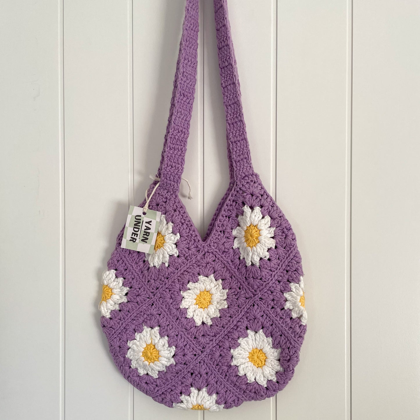 Crochet Daisy Bag in Purple