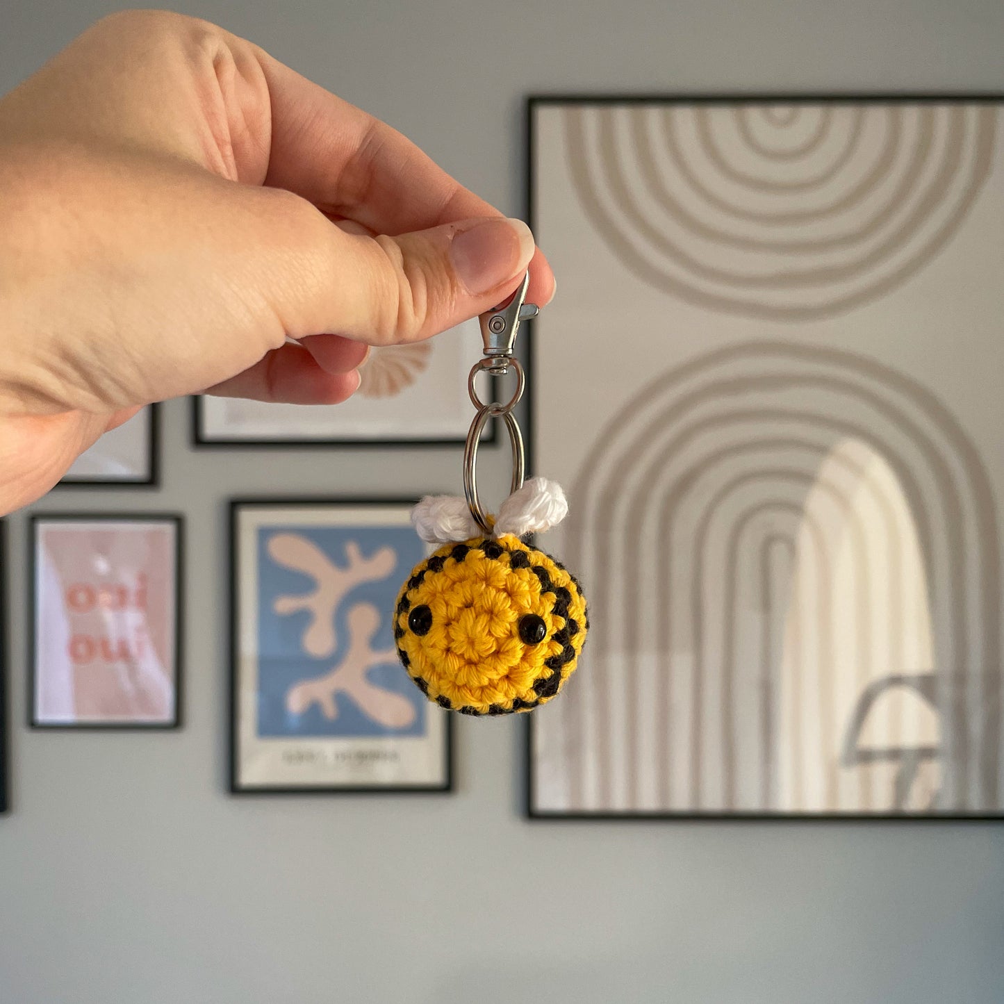 Crochet Bee Keychain