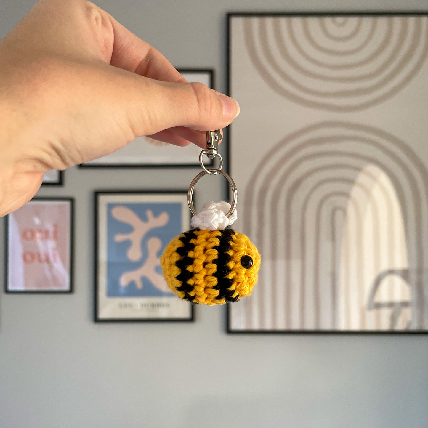 Crochet Bee Keychain