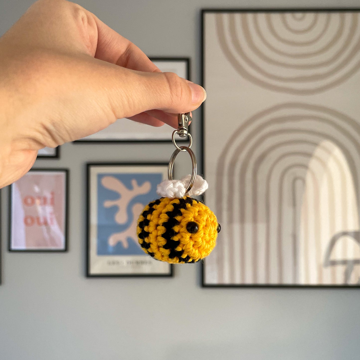 Crochet Bee Keychain