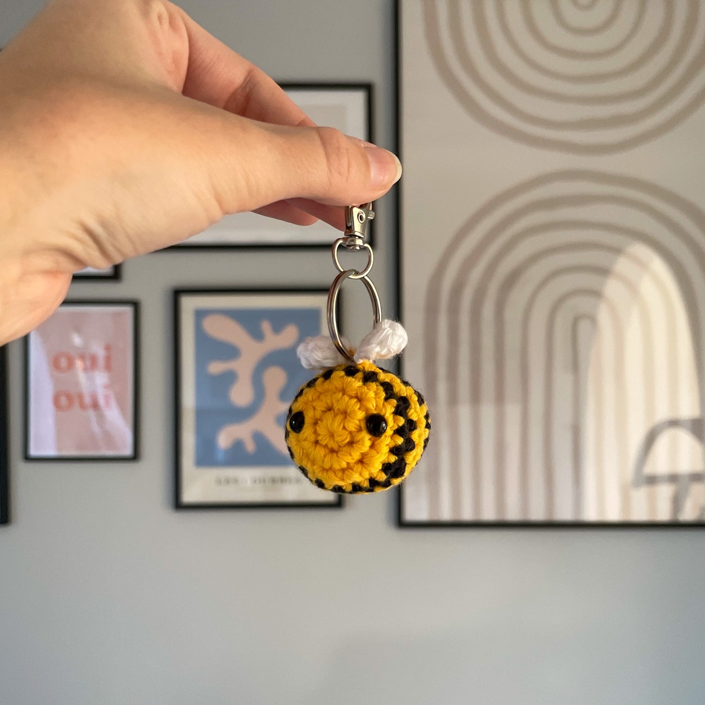 Crochet Bee Keychain