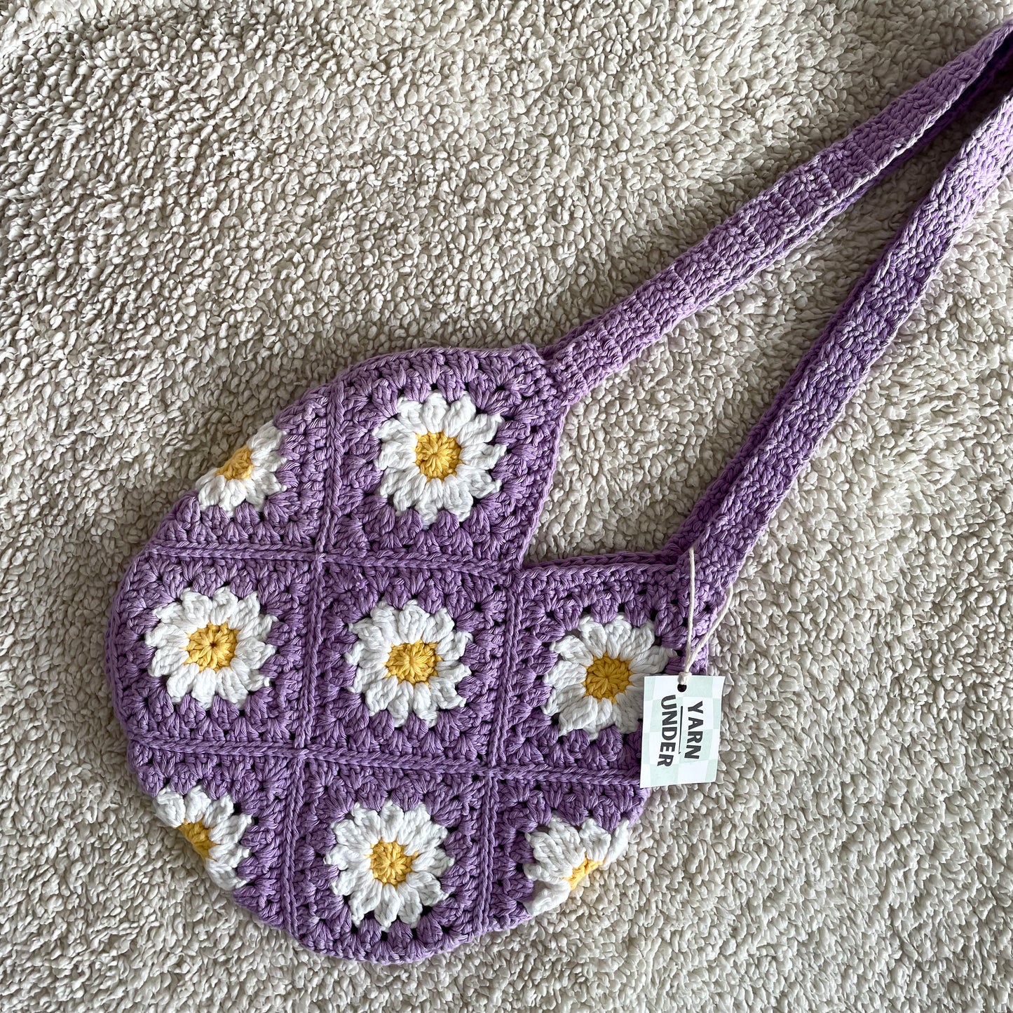 Crochet Daisy Bag in Purple