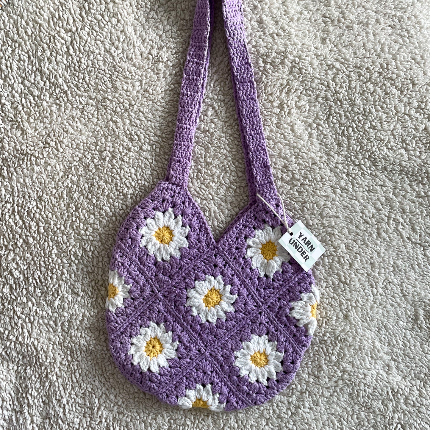 Crochet Daisy Bag in Purple