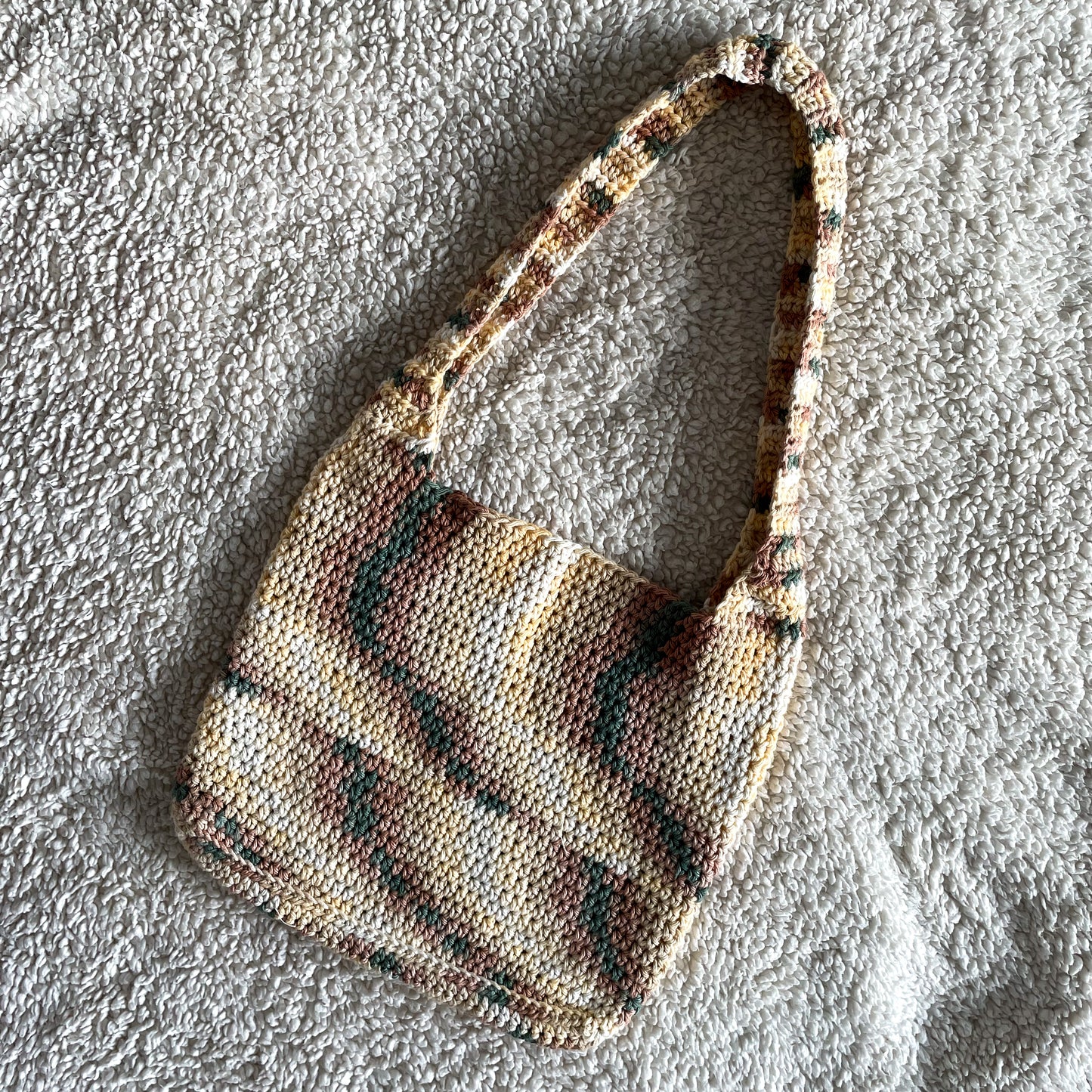 Crochet Ombre Tote Bag in Olive Branch