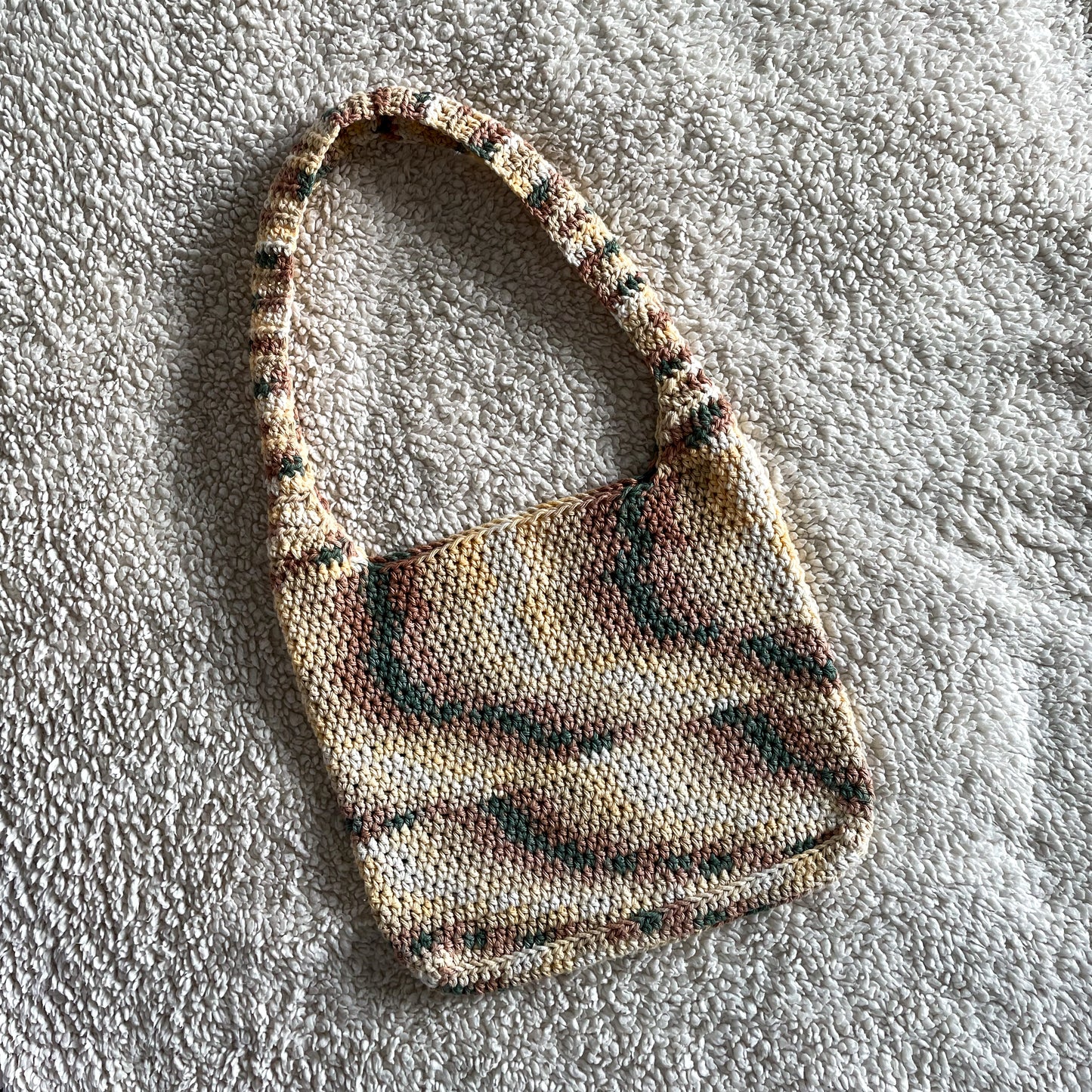 Crochet Ombre Tote Bag in Olive Branch