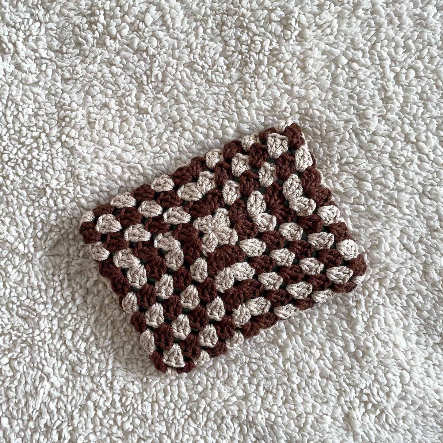 Crochet Kindle Sleeve in Brown/Light Beige