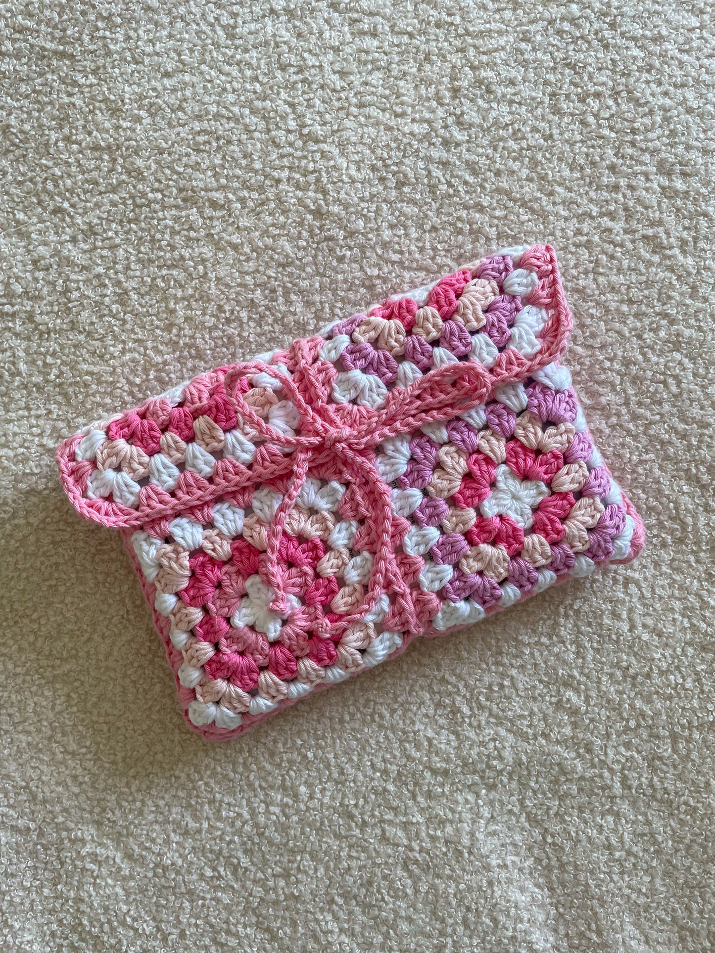 Crochet Book Sleeve in Pink