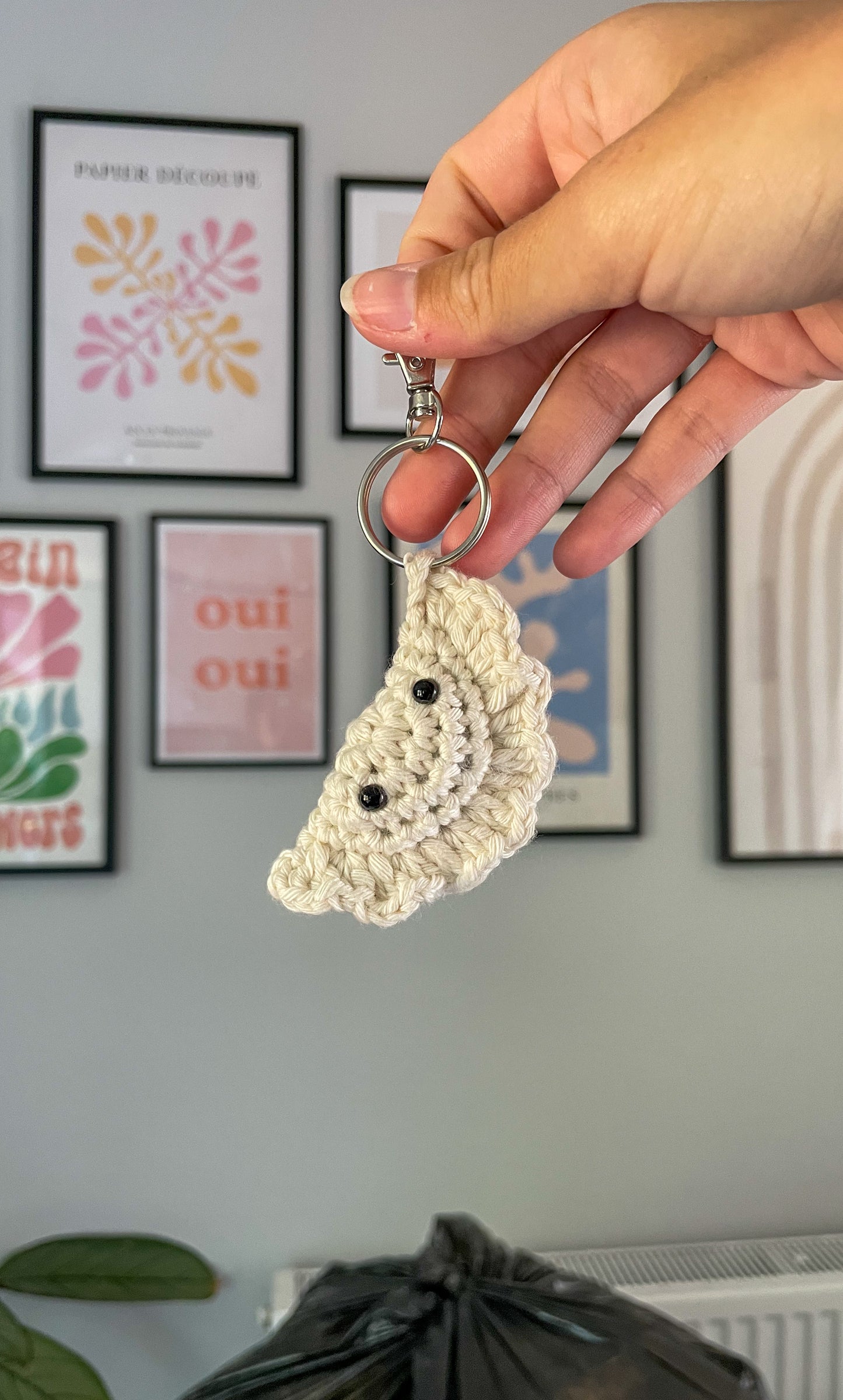 Crochet Dumpling Keychain