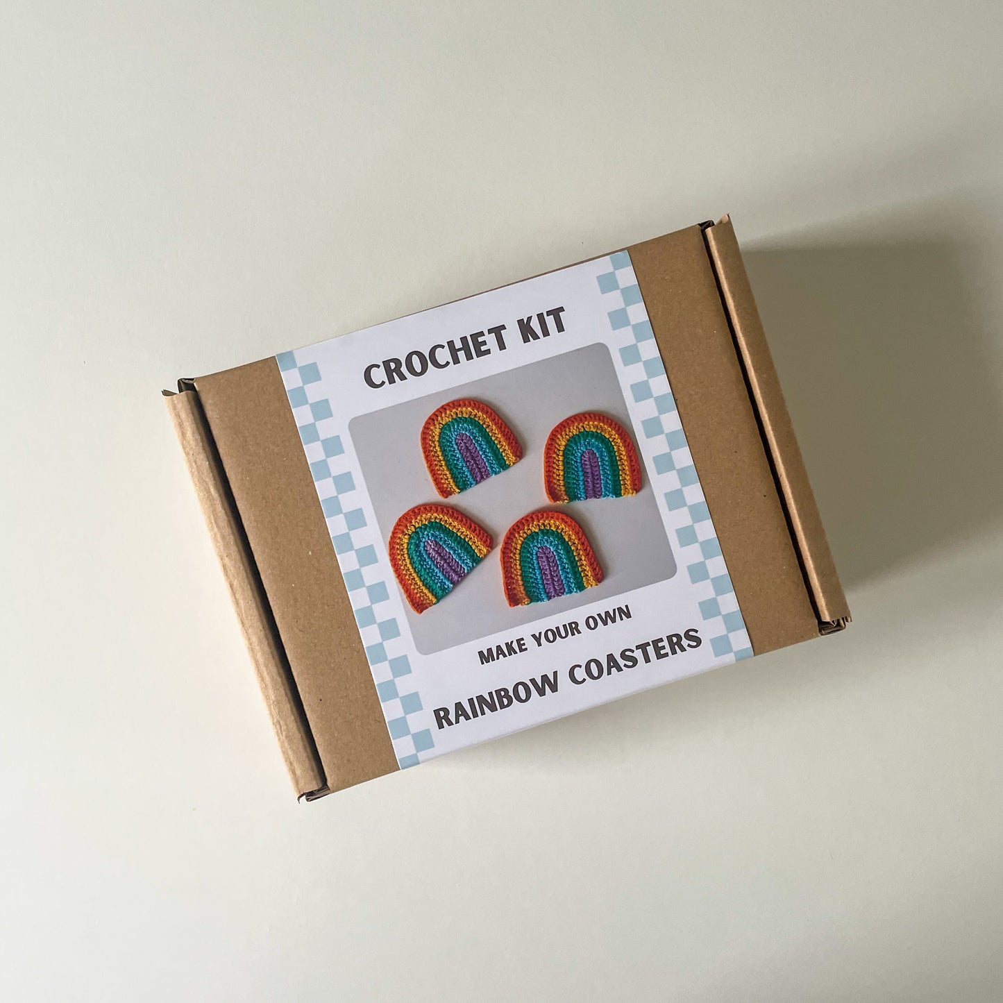 Crochet Rainbow Coaster Kit (x4 Coasters)