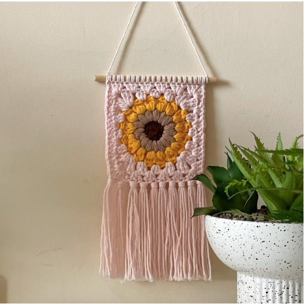 Crochet Sunflower Wall Hanging