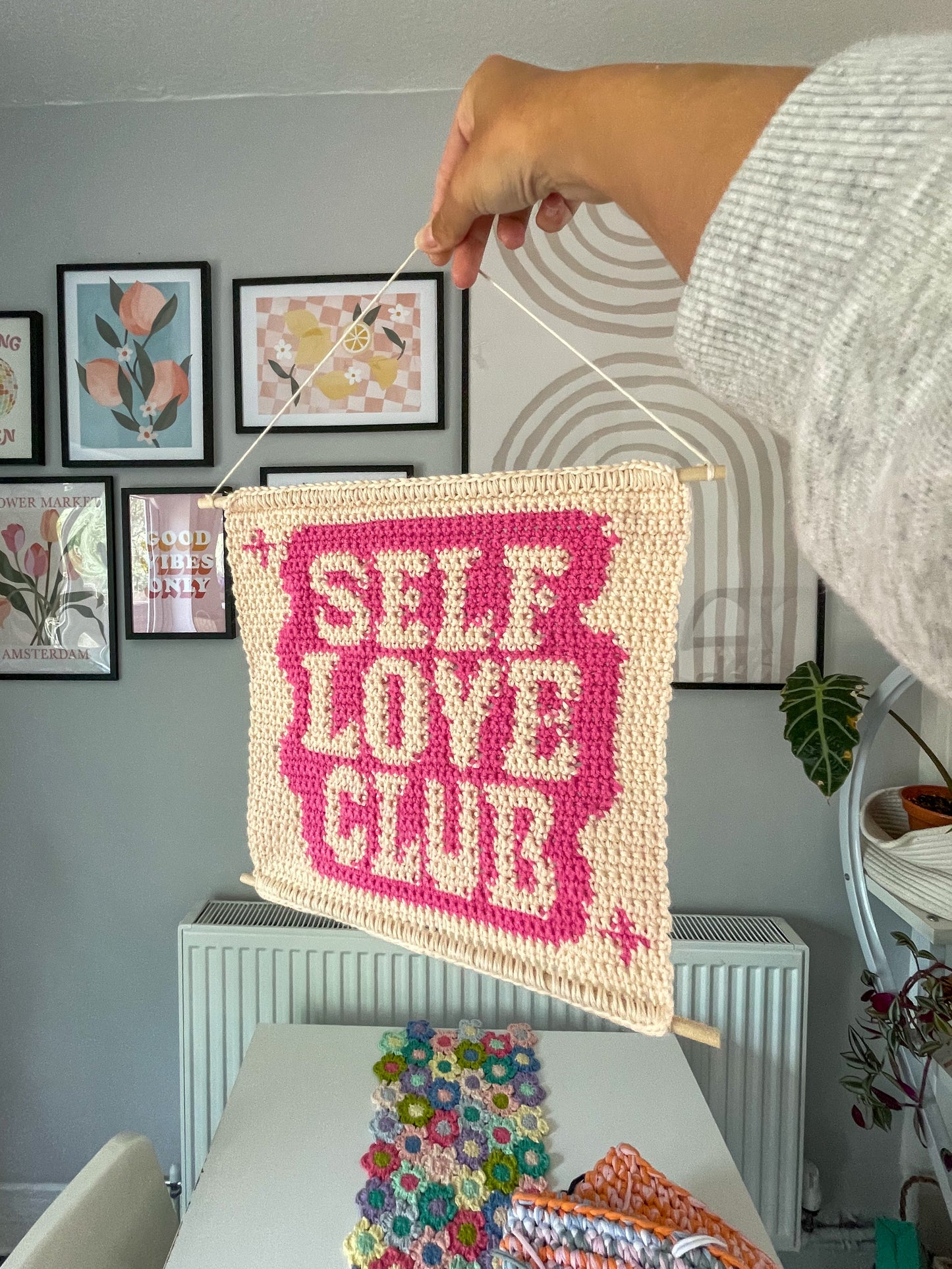 PDF | Crochet Self Love Club Wall Hanging Pattern