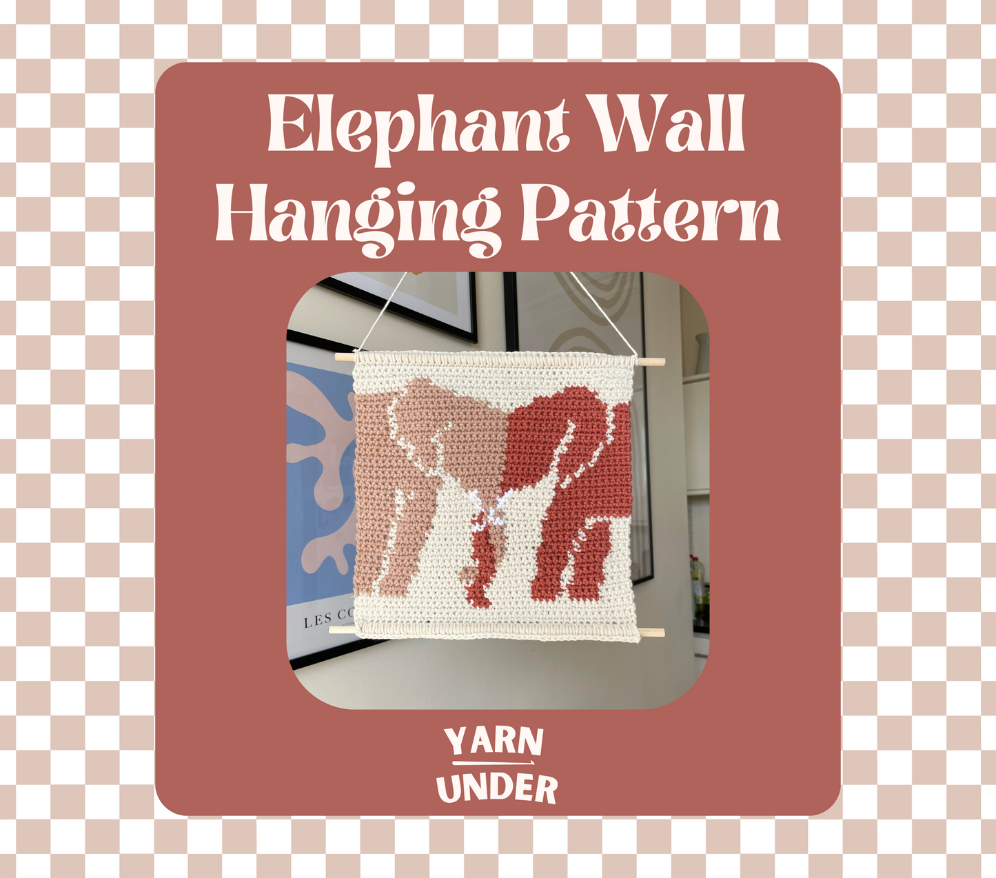 PDF | Crochet Elephant Wall Hanging Pattern