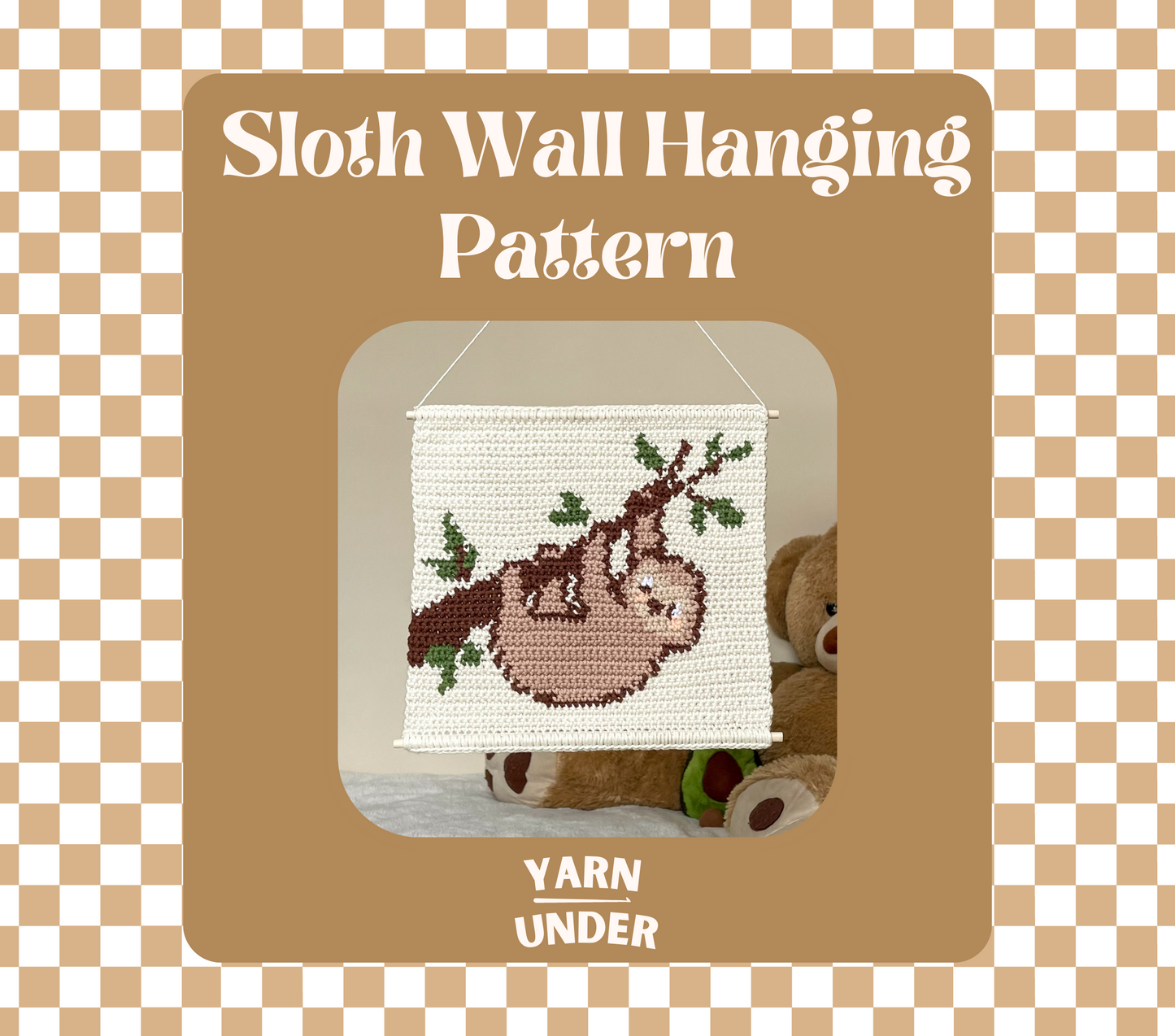 PDF | Crochet Sloth Wall Hanging Pattern