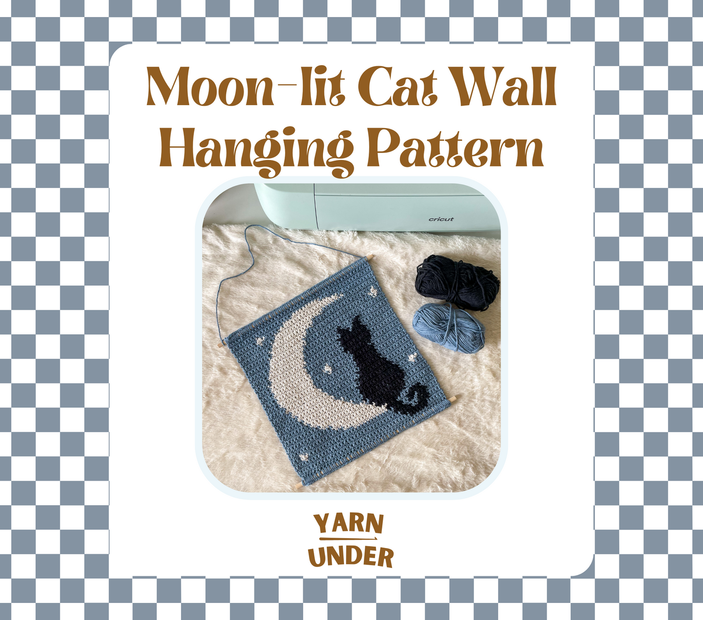 PDF | Crochet Moon-lit Cat Wall Hanging Pattern