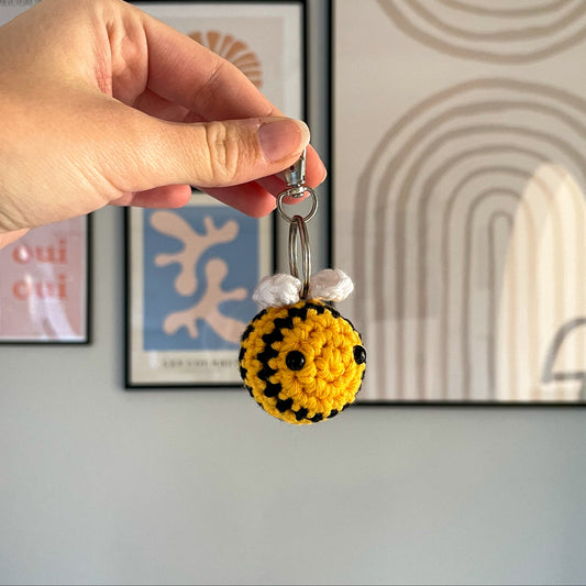 Crochet Bee Keychain