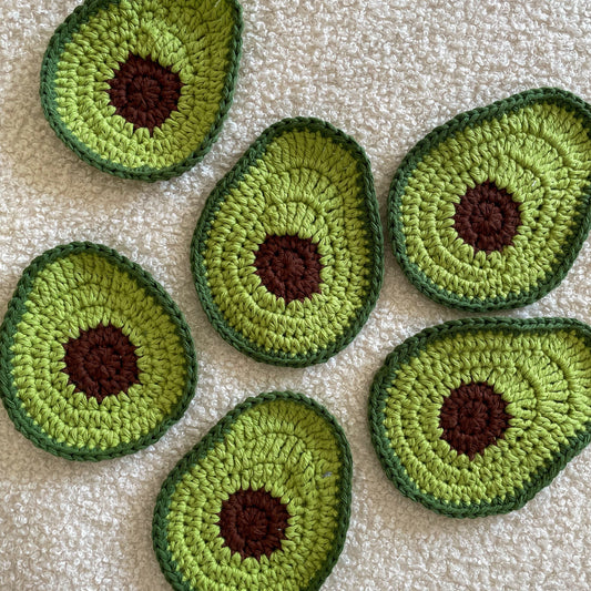 Crochet Avocado Coasters