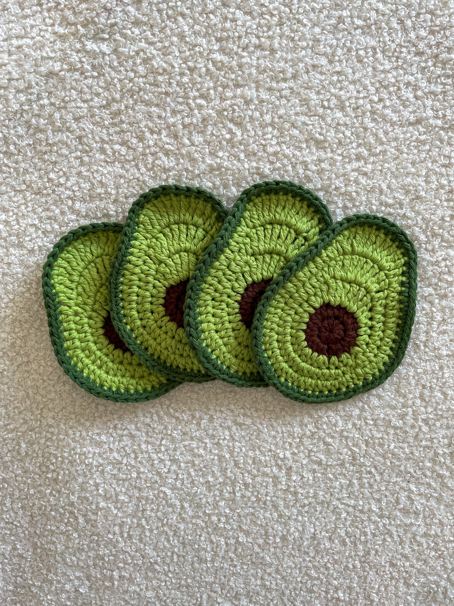 Crochet Avocado Coasters