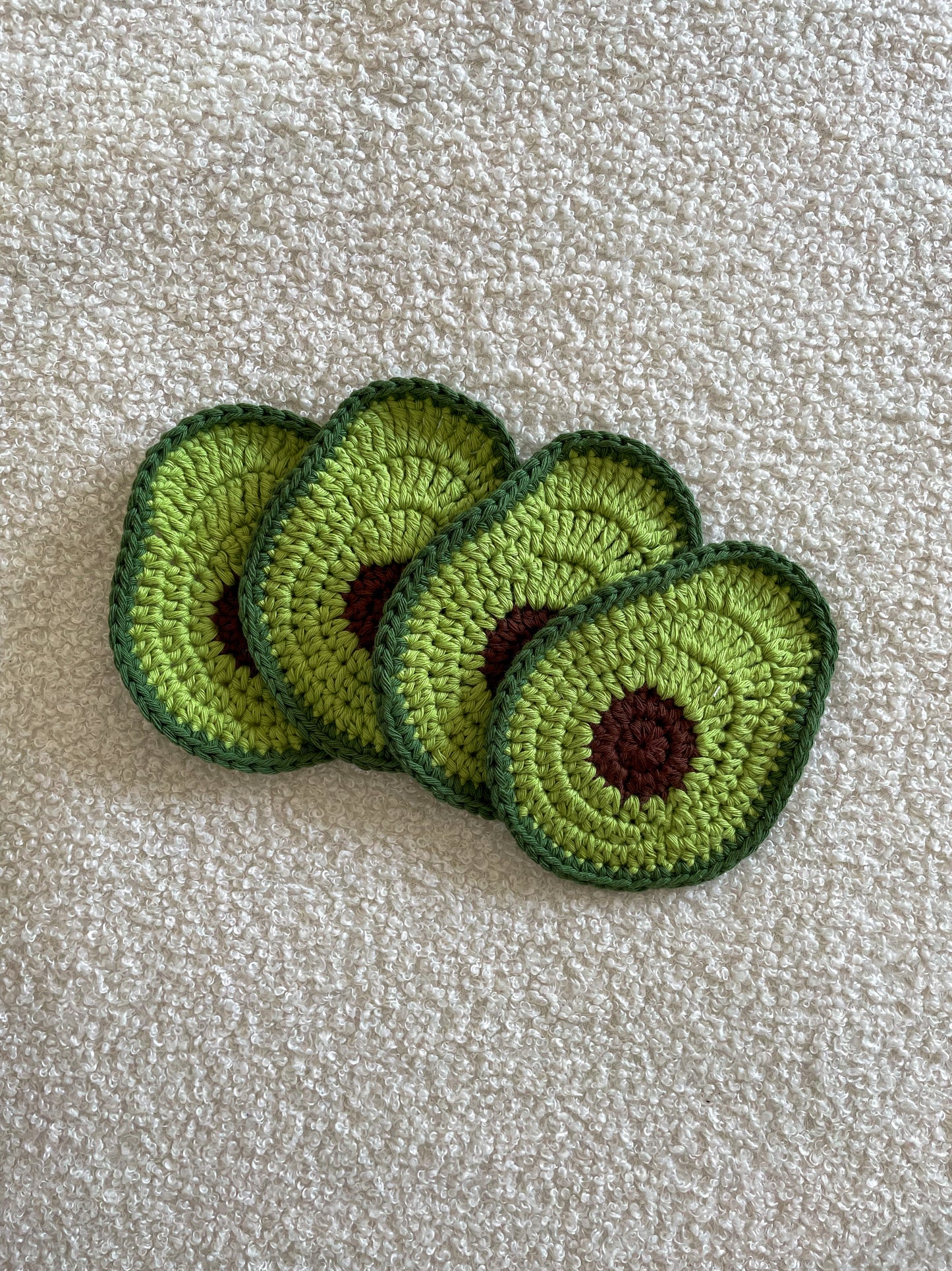 Crochet Avocado Coasters