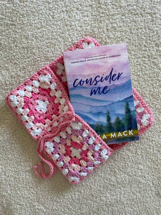 Crochet Book Sleeve in Pink