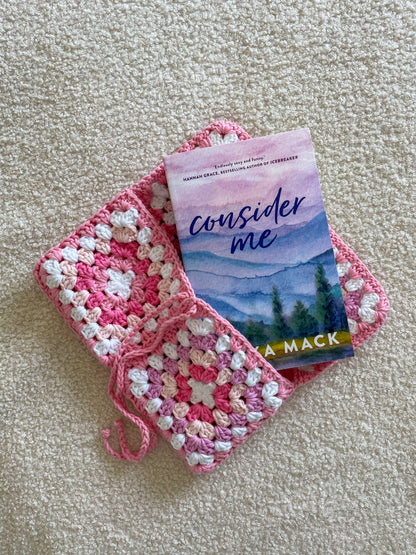 Crochet Book Sleeve in Pink