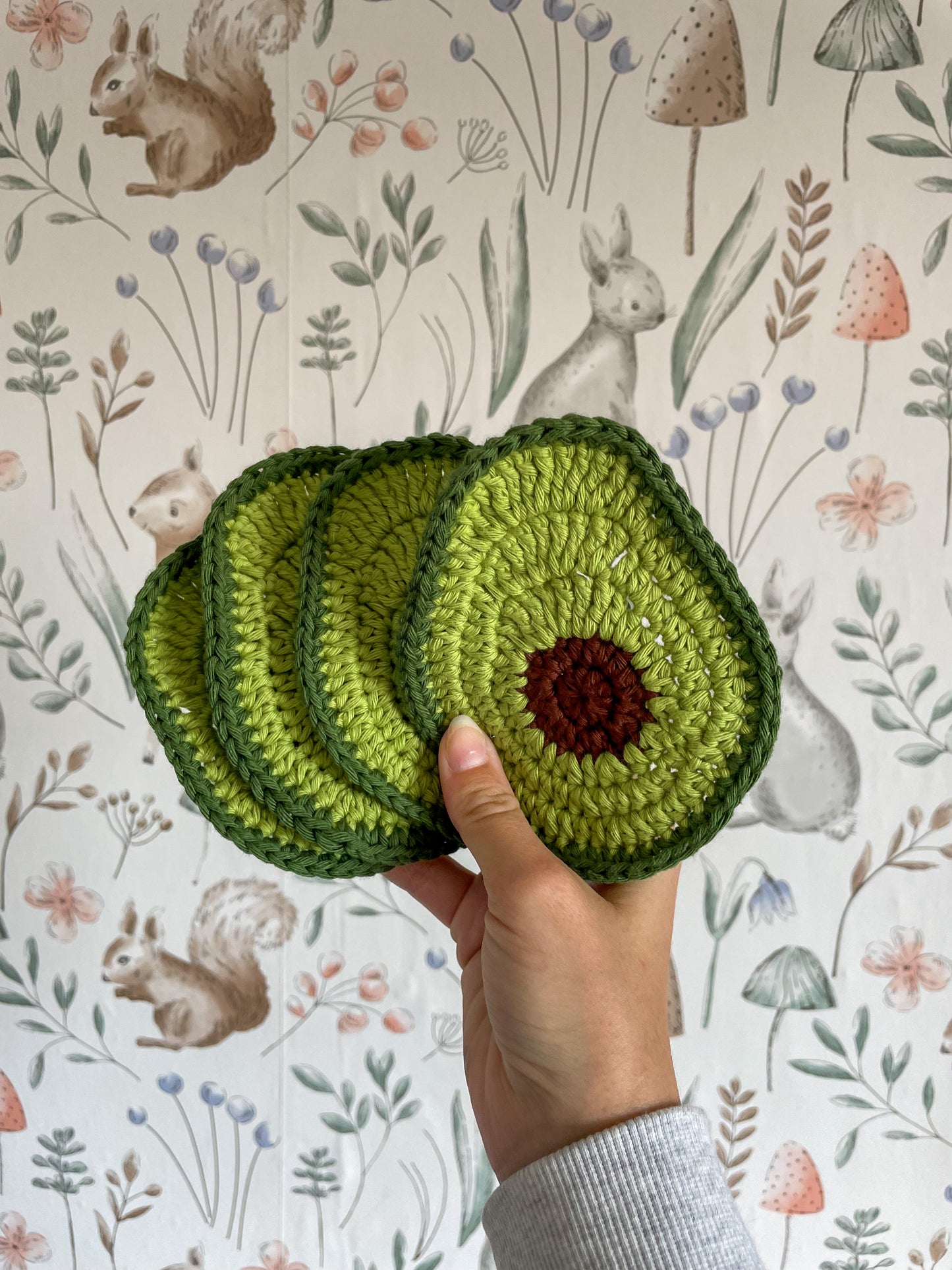 Crochet Avocado Coasters