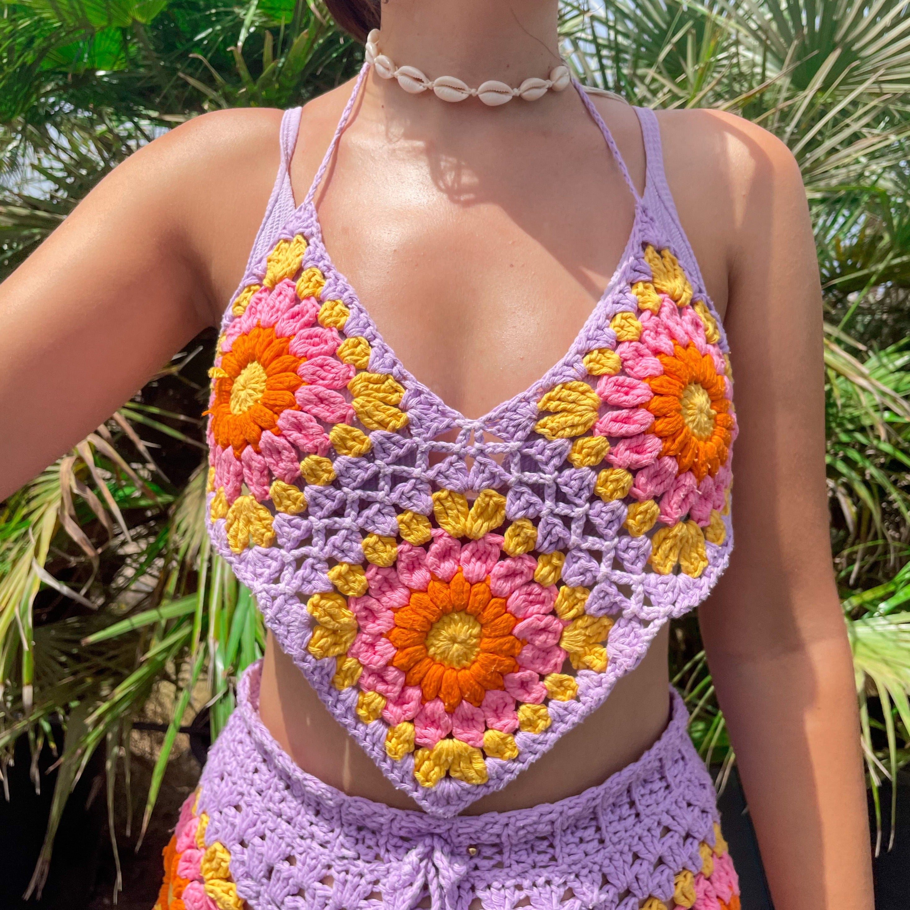 Colorful crochet top online