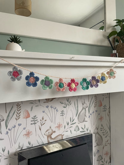 Crochet Flower Garland