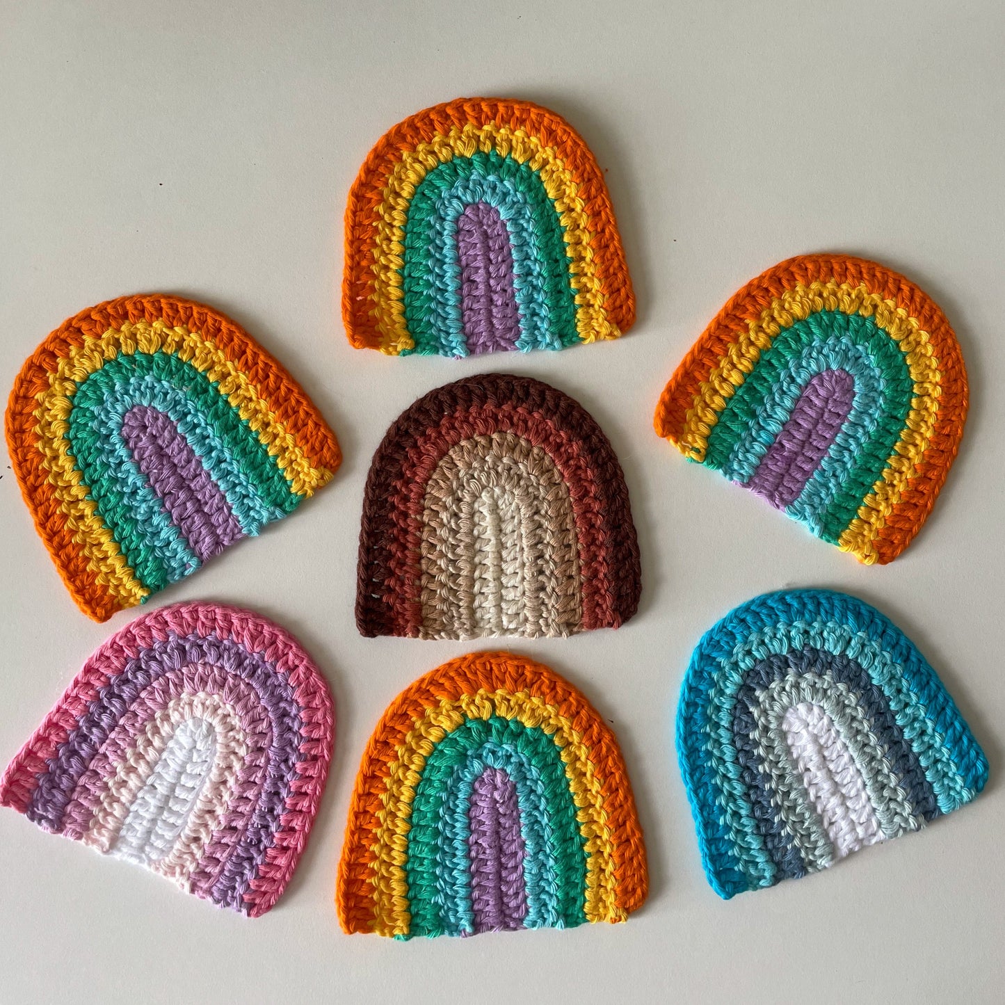 PDF | Crochet Rainbow Coaster Pattern