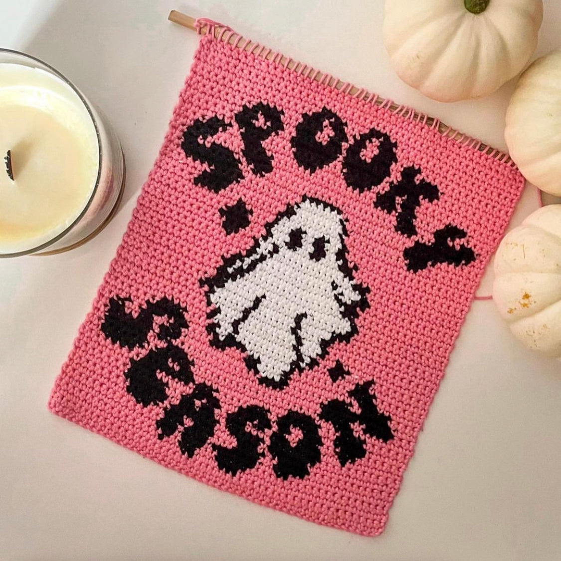 Crochet Spooky Season Wall Hanging | Halloween