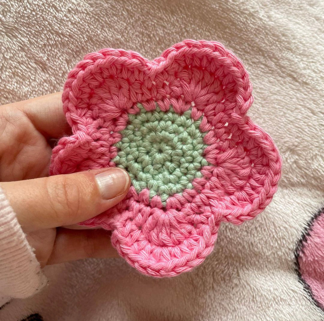 Custom Crochet Flower Coasters