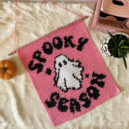 Crochet Spooky Season Wall Hanging | Halloween