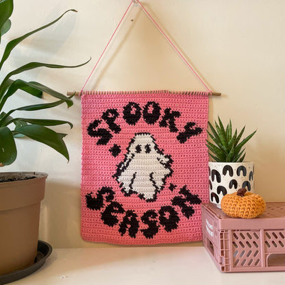 Crochet Spooky Season Wall Hanging | Halloween