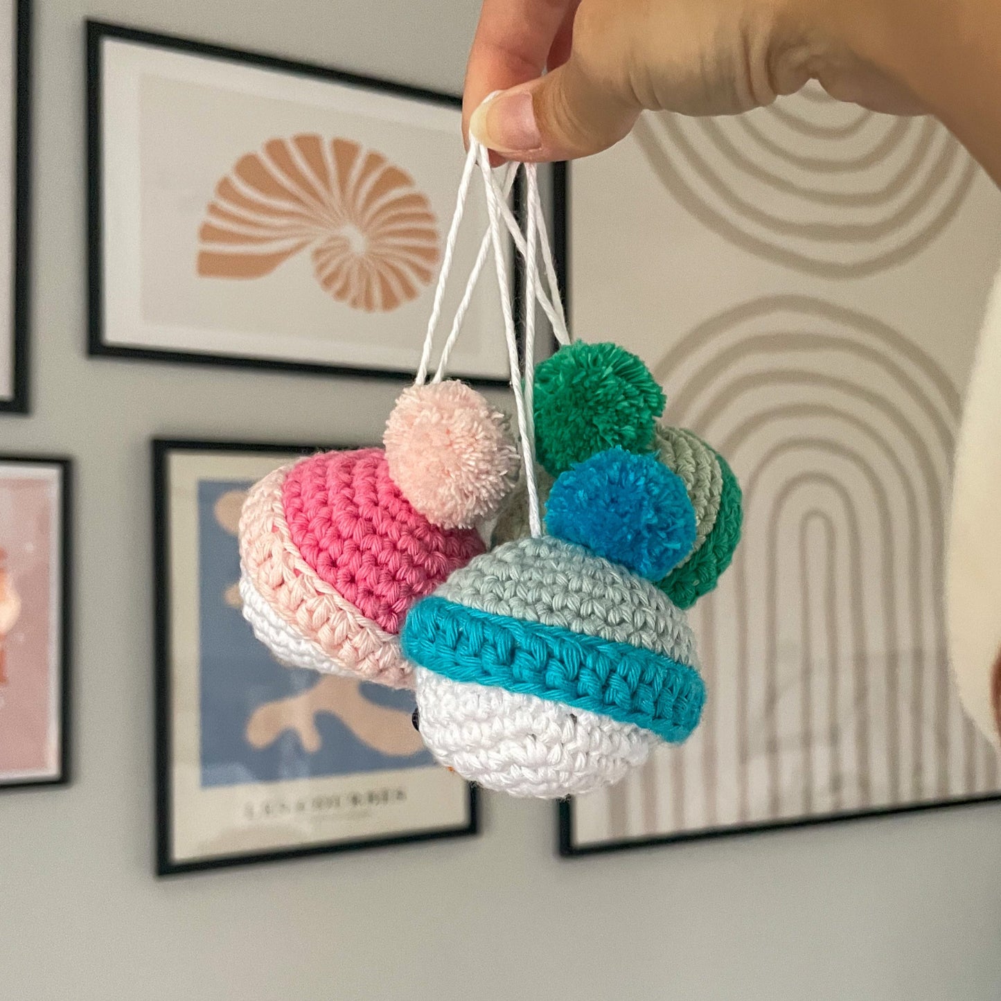 Crochet Snowman with Hat Bauble