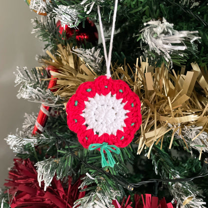 Crochet Wreath Christmas Tree Ornament