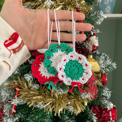 Crochet Wreath Christmas Tree Ornament