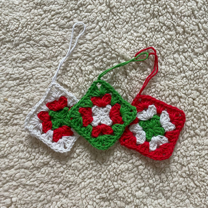 Crochet Granny Square Christmas Tree Ornament