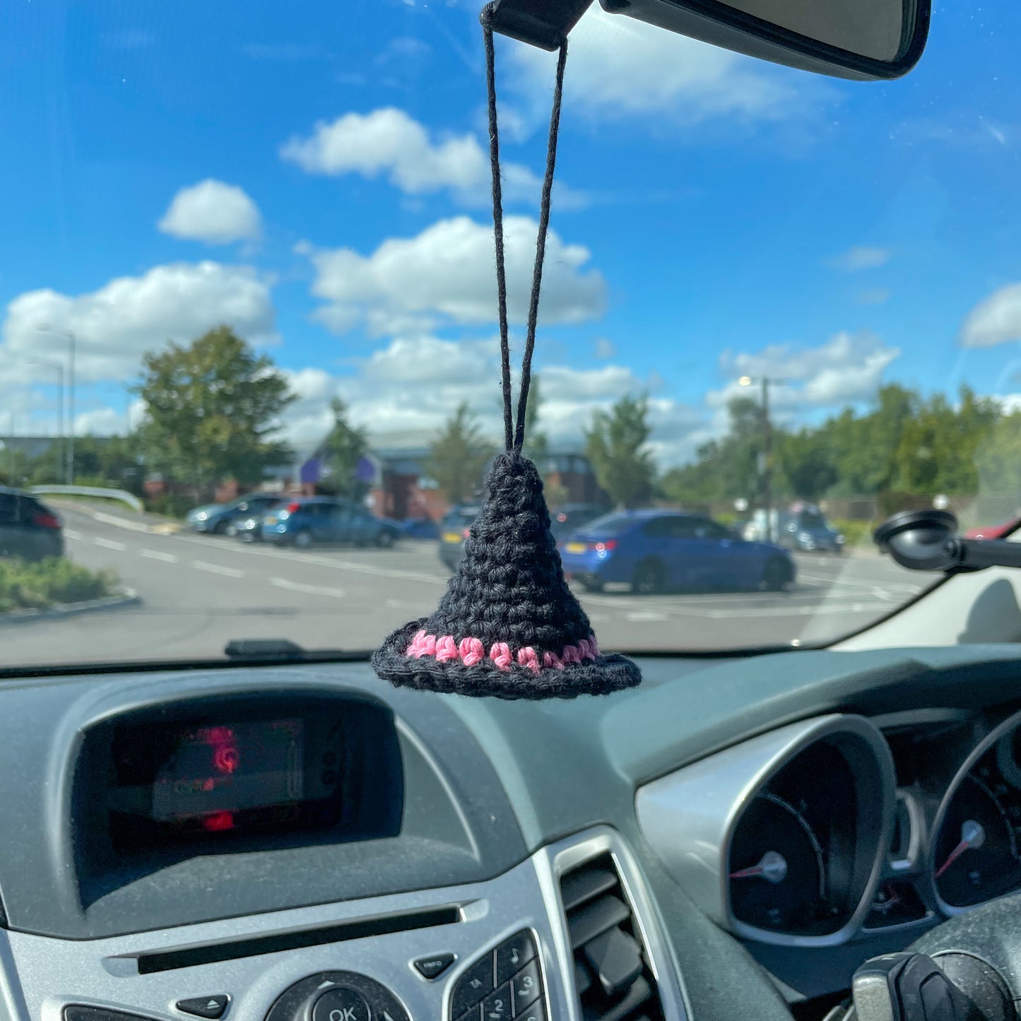 Crochet Witch Hat Car Charm | Halloween