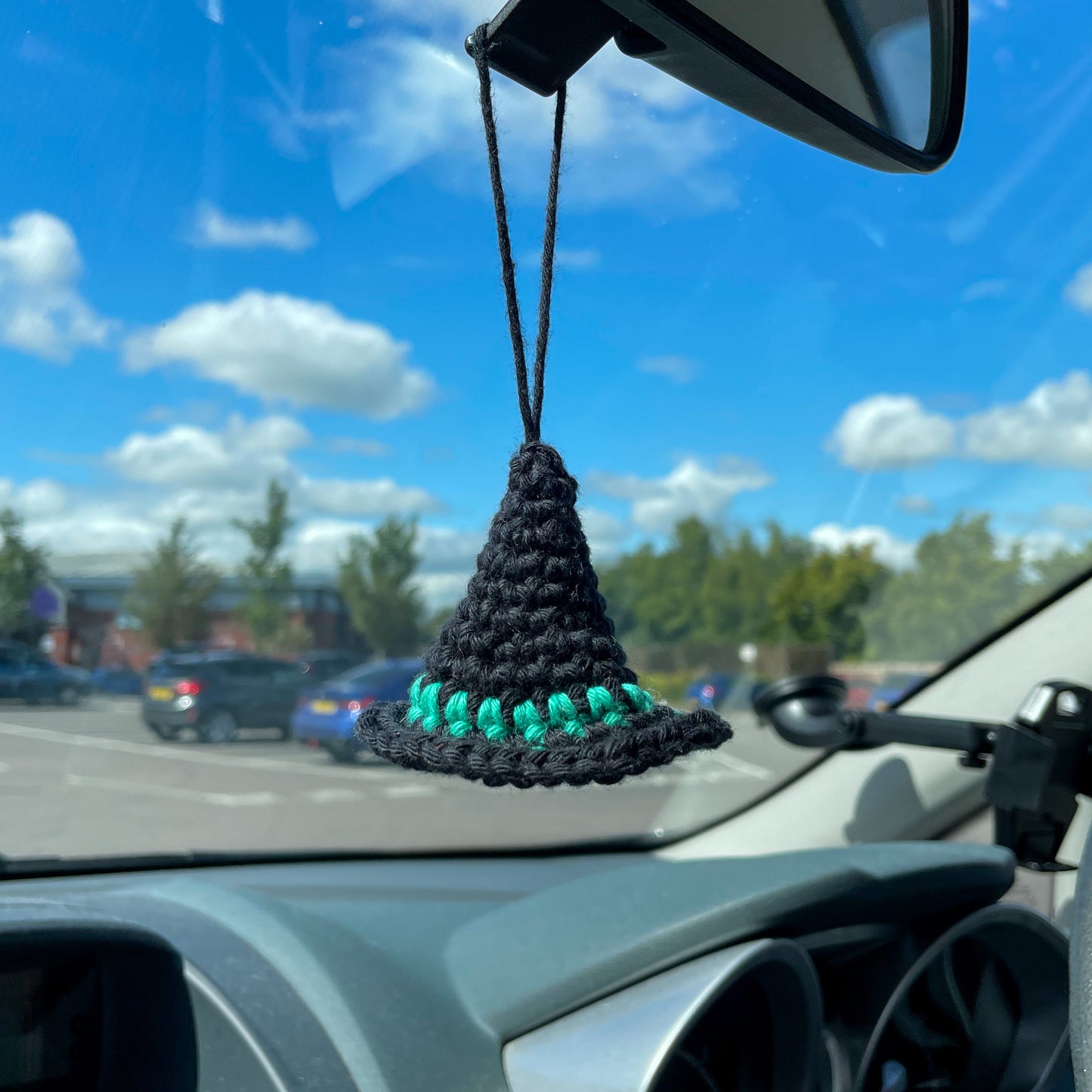 Crochet Witch Hat Car Charm | Halloween