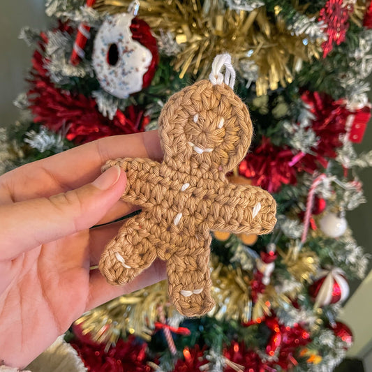 Crochet Gingerbread Christmas Tree Ornament