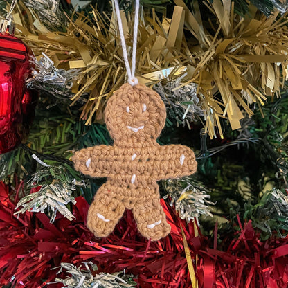 Crochet Gingerbread Christmas Tree Ornament