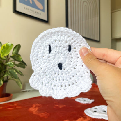 Crochet Ghost Coaster | Halloween