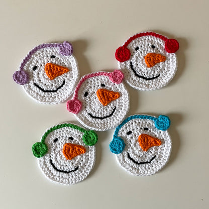 Crochet Snowman Coasters