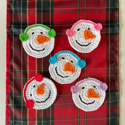 Crochet Snowman Coasters