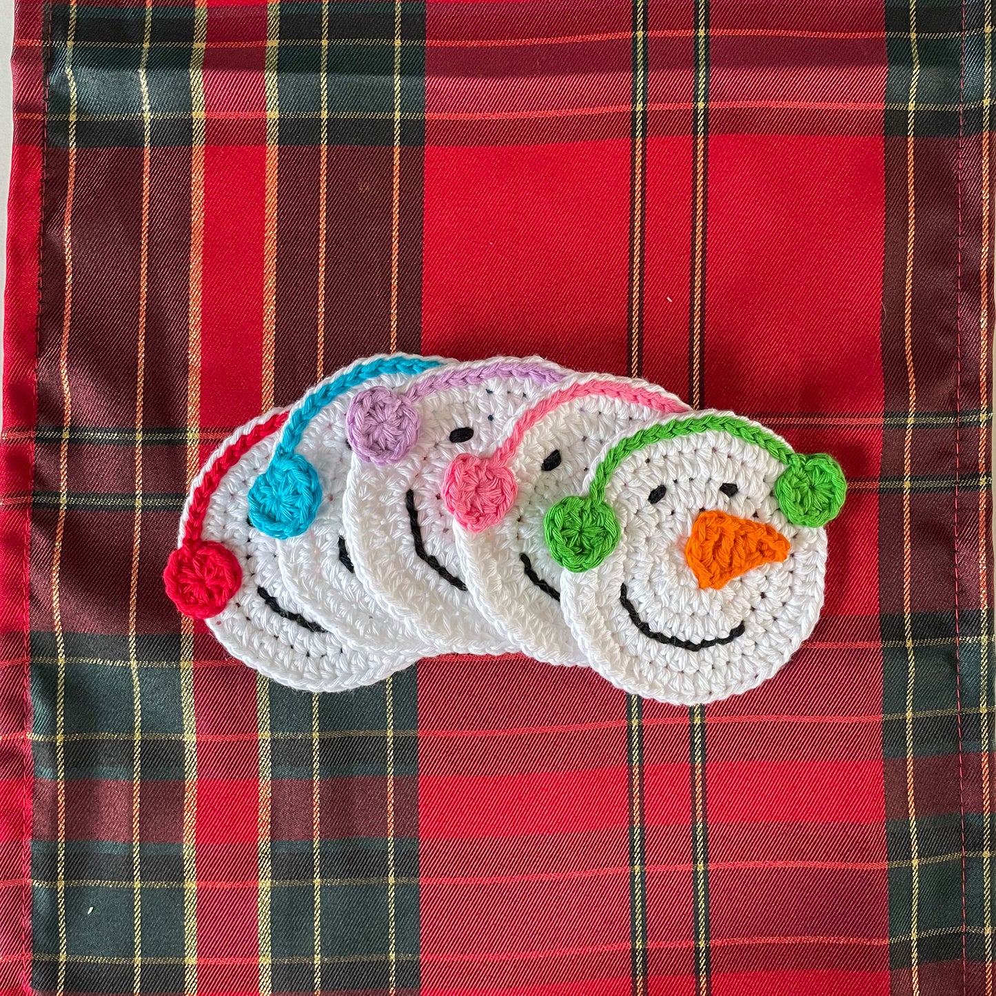 Crochet Snowman Coasters