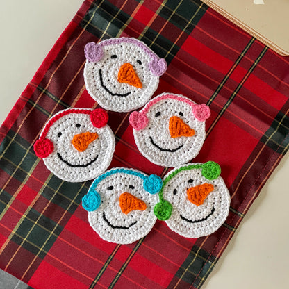 Crochet Snowman Coasters