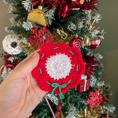 Crochet Christmas Wreath Coasters