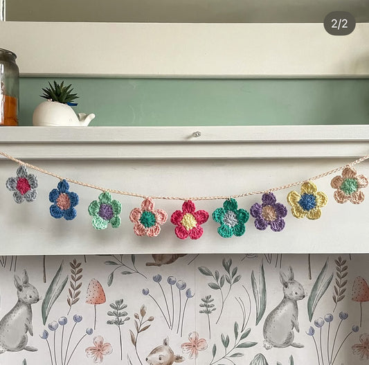 Crochet Flower Garland