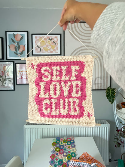 PDF | Crochet Self Love Club Wall Hanging Pattern